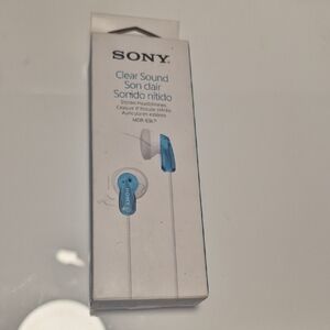 Sony Blue and White Earbuds